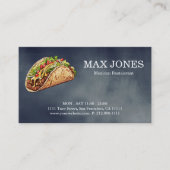 モダンシンプルエレガントタコブラックシャルボード 名刺 (正面)