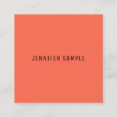 モダンシンプルエレガントテンプレートカスタム スクエア名刺 (正面)