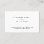 モダンシンプルエレガントテンプレートトレンディー 名刺 (裏面)