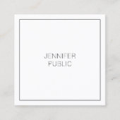 モダンシンプルエレガントテンプレートプロフェッショナル スクエア名刺 (正面)