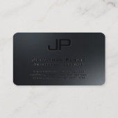 モダンシンプルエレガントテンプレートモノグラムブラック 名刺 (裏面)