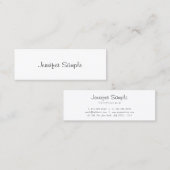 モダンシンプルエレガントテンプレートFreehandスクリプト スキニー名刺 (正面/裏面)