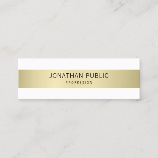 モダンシンプルエレガントデザイントレンディープレインラグジュアリー スキニー名刺 (正面)