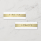 モダンシンプルエレガントデザイントレンディープレインラグジュアリー スキニー名刺 (正面/裏面)