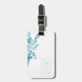 モダンシンプルエレガントフローラ個人ブランド ラゲッジタグ (正面縦)