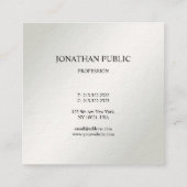 モダンシンプルエレガントプレーントレンディー スクエア名刺 (裏面)