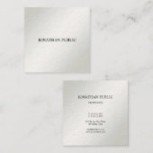 モダンシンプルエレガントプレーントレンディー スクエア名刺 (正面/裏面)