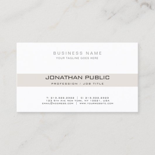 モダンシンプルエレガントプロフェッショナルプレーン企業の 名刺 (正面)
