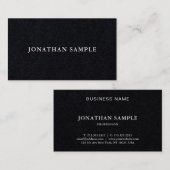 モダンシンプルエレガントプロフェッショナルBWプレインラグジュアリー 名刺 (正面/裏面)