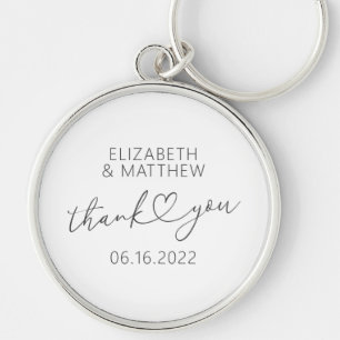 モダンシンプルエレガントミニマルチハート結婚 キーホルダー