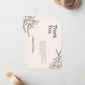 モダンシンプルエレガントミニマル結婚リストの写真 ノートカード (正面/裏面インサイチュ)