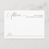 モダンシンプルエレガントロマン結婚ツ アドバイスカード (正面)