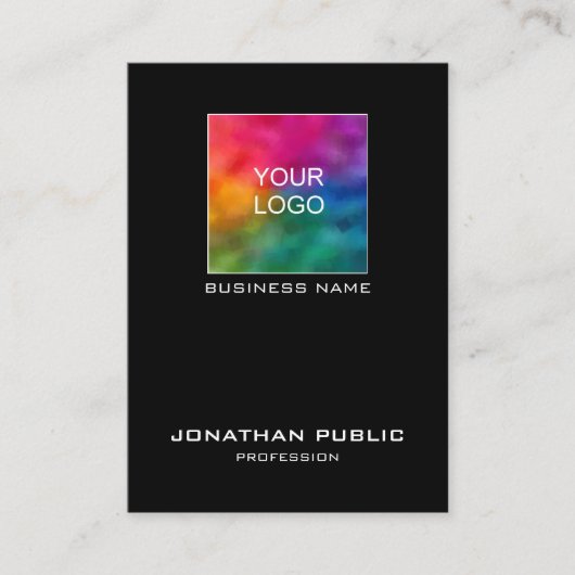 モダンシンプルエレガント会社ロゴのプロファイル 名刺 (正面)