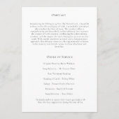 モダンシンプルエレガント写真葬 プログラム (裏面)