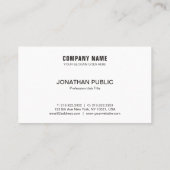 モダンシンプルエレガント白黒会社テンプレート 名刺 (裏面)