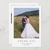 モダンシンプルエレガント結婚サンキューカード サンキューカード (正面/裏面)