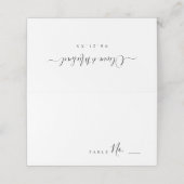 モダンシンプルエレガント結婚スクリプト プレイスカード (外部開封)