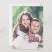 モダンシンプルエレガント結婚スクリプト 招待状 (裏面)