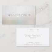 モダンシンプルエレガント美しいサロンプロフェッショナル 名刺 (正面/裏面)