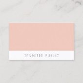 モダンシンプルエレガント赤面ピンクホワイトテンプレート 名刺 (正面)