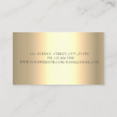 モダンシンプルエレガント金ゴールドメタリック 名刺 (裏面)