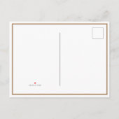 モダンシンプルエレガント金ゴールド結婚式の日付の保存 案内ポストカード (裏面)