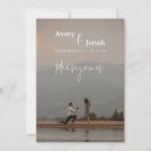 モダンシンプルエレガント5写真結婚s 招待状 (正面)