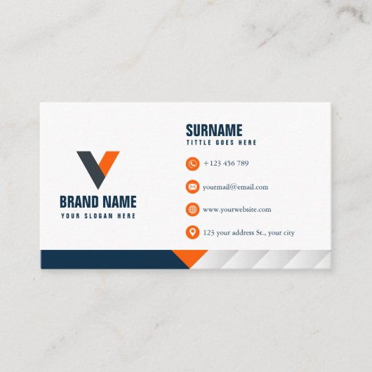 モダンシンプルエレガント 名刺 (正面)