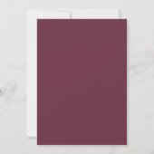 モダンシンプルエレガントBurgundy Wineバプテスマ 招待状 (裏面)