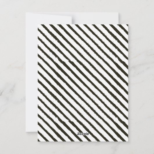 モダンシンプルエレガントHappy New Year写真ストライプ シーズンカード (裏面)