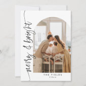 モダンシンプルエレガントPhoto Family Holiday Card シーズンカード (正面)