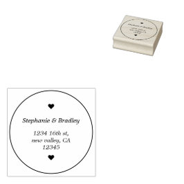 モダンシンプルエレガントScript結婚 Newlywed ラバースタンプ