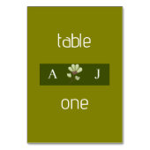 モダンシンプルオリーブグ結婚リーンのテーブル番号 テーブルナンバー (正面)