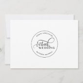 モダンシンプルオンライン仮想結婚 招待状 (裏面)