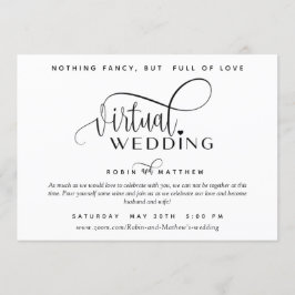 モダンシンプルオンライン仮想結婚 招待状