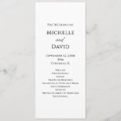 モダンシンプルカジュアルタイポグラフィ結婚式 プログラム (正面)