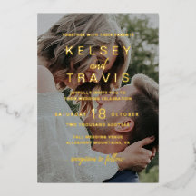 モダンシンプルカジュアル写真結婚金ゴールド