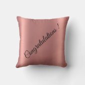 モダンシンプルカスタマイズ金ゴールドピンク クッション (裏面)