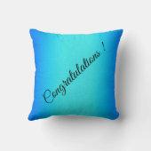 モダンシンプルカスタマイズ金ゴールドブルースカイ クッション (裏面)