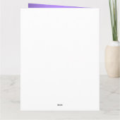 モダンシンプルカスタマイズ金ゴールド紫 カード (裏面)