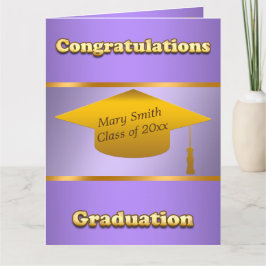 モダンシンプルカスタマイズ金ゴールド紫 カード