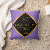 モダンシンプルカスタマイズ金ゴールド紫 クッション (ブランケット)