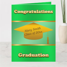 モダンシンプルカスタマイズ金ゴールド緑 カード