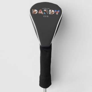 モダンシンプルカスタムフォトコラージュDADDYスクリプト ゴルフヘッドカバー