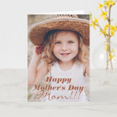 モダンシンプルカスタム写真母の日の挨拶 カード (黄色い花)