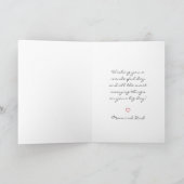 モダンシンプルカスタム写真誕生日挨拶 カード (内部)