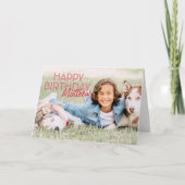 モダンシンプルカスタム誕生日挨拶 カード (正面)