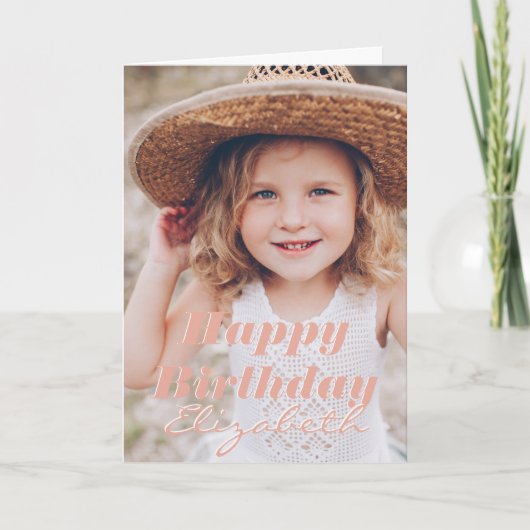 モダンシンプルカスタム誕生日挨拶 カード (正面)