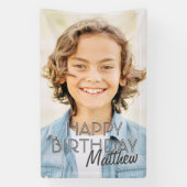 モダンシンプルカスタム誕生日挨拶 横断幕 (縦)