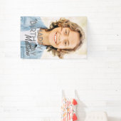 モダンシンプルカスタム誕生日挨拶 横断幕 (インサイチュ)